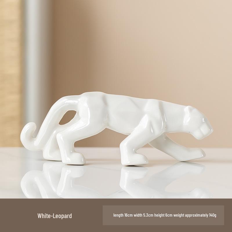 

Скандинавские керамические фигурки леопардов: Стильные украшения для гостиной и декора винного шкафа. белый