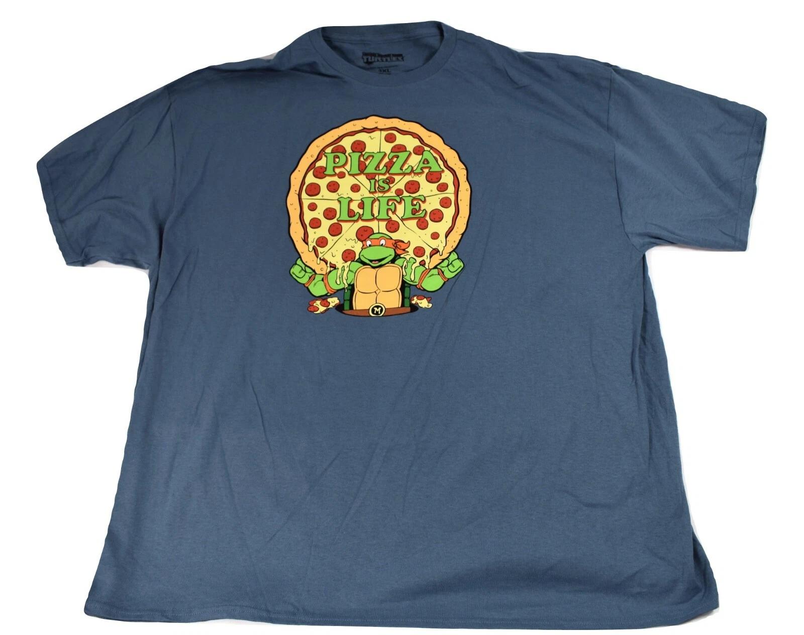 Teenage Mutant Ninja Turtles Mens Pizza Is Life Shirt New 3XL XL
