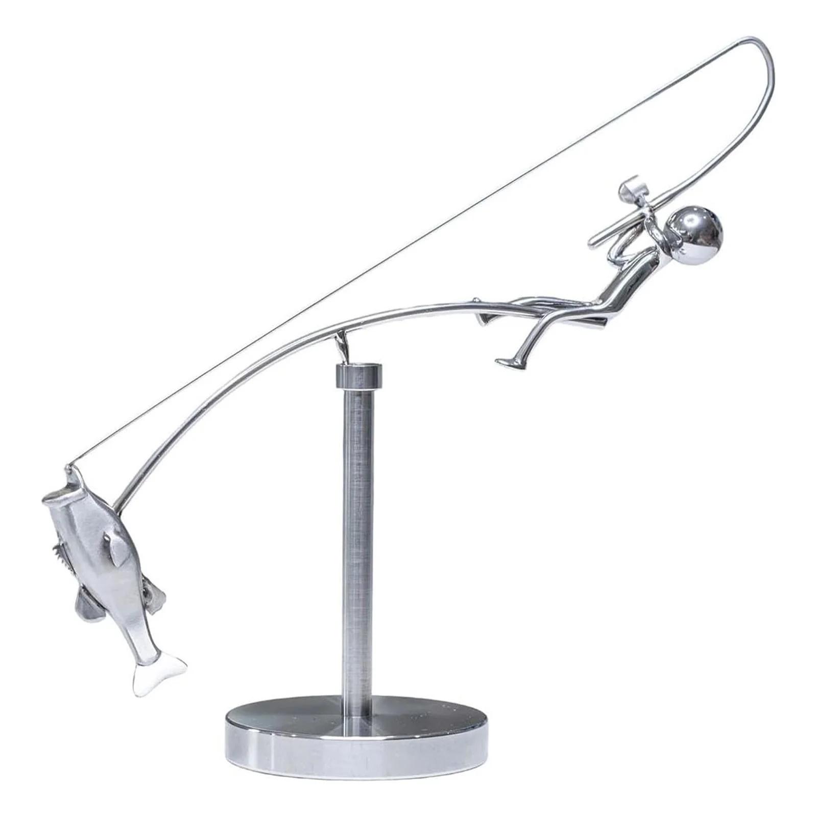 

Рыбацкая скульптура - Искусство баланса для вашего пространства, Скульптура «Искусство баланса», Домашнее украшение «Рыбак» One Size