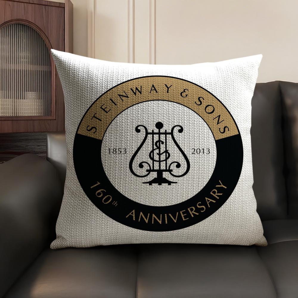 S-Steinway & S-Sons Cushion Cover Summer Breathable Linen Organic Fabric Double-Sided Printing Sofa Pillow Case Home Decor