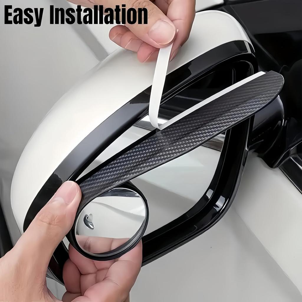 Car Blind Spot Mirror and Rearview Mirror Rain Cover, 2-in-1 Multi-functional Design for Enhanced Safety Driving with Expanded Field of View