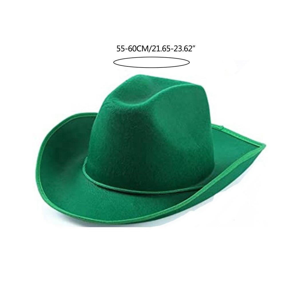 St Patrick Day Hat for Family Gathering Carnival Party Celebration Beard Hat Holiday Props Headwear Shamrock Cowboy Hat
