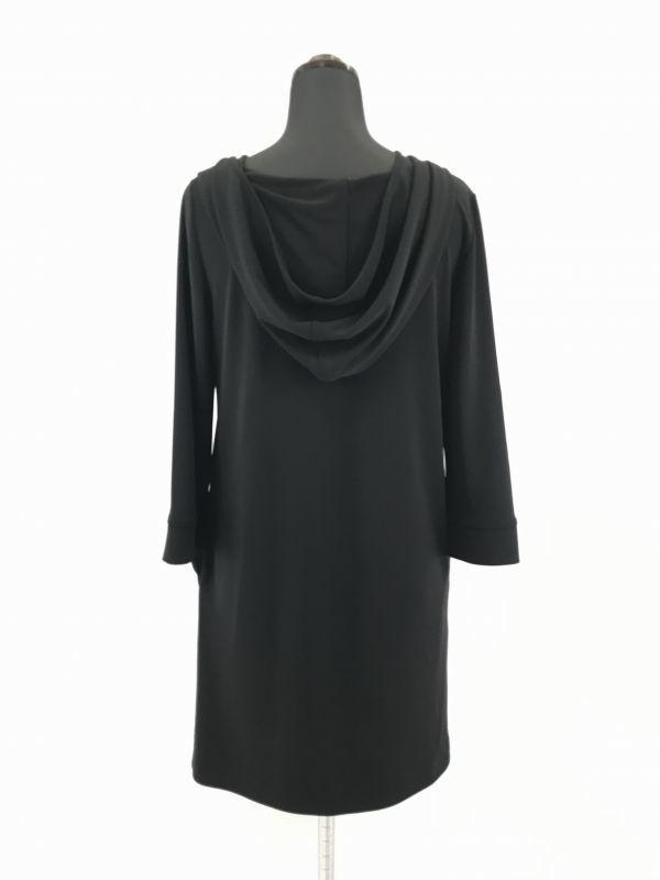 Made In Japan Foxey NY Above-Knee Long Hoodie Dress Black Women's M(USED)