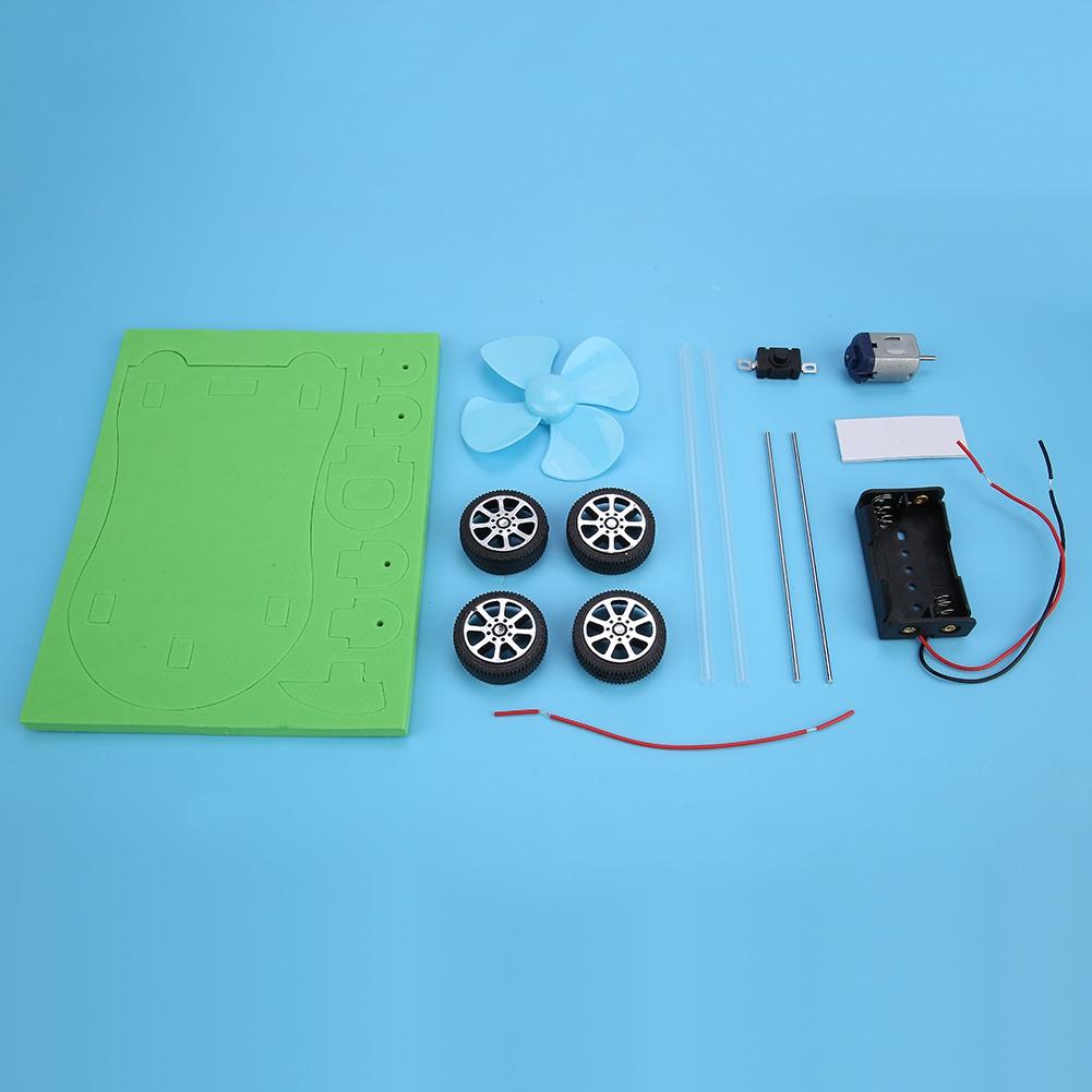 Wind Power Car Model Educational Building Kit for Kids