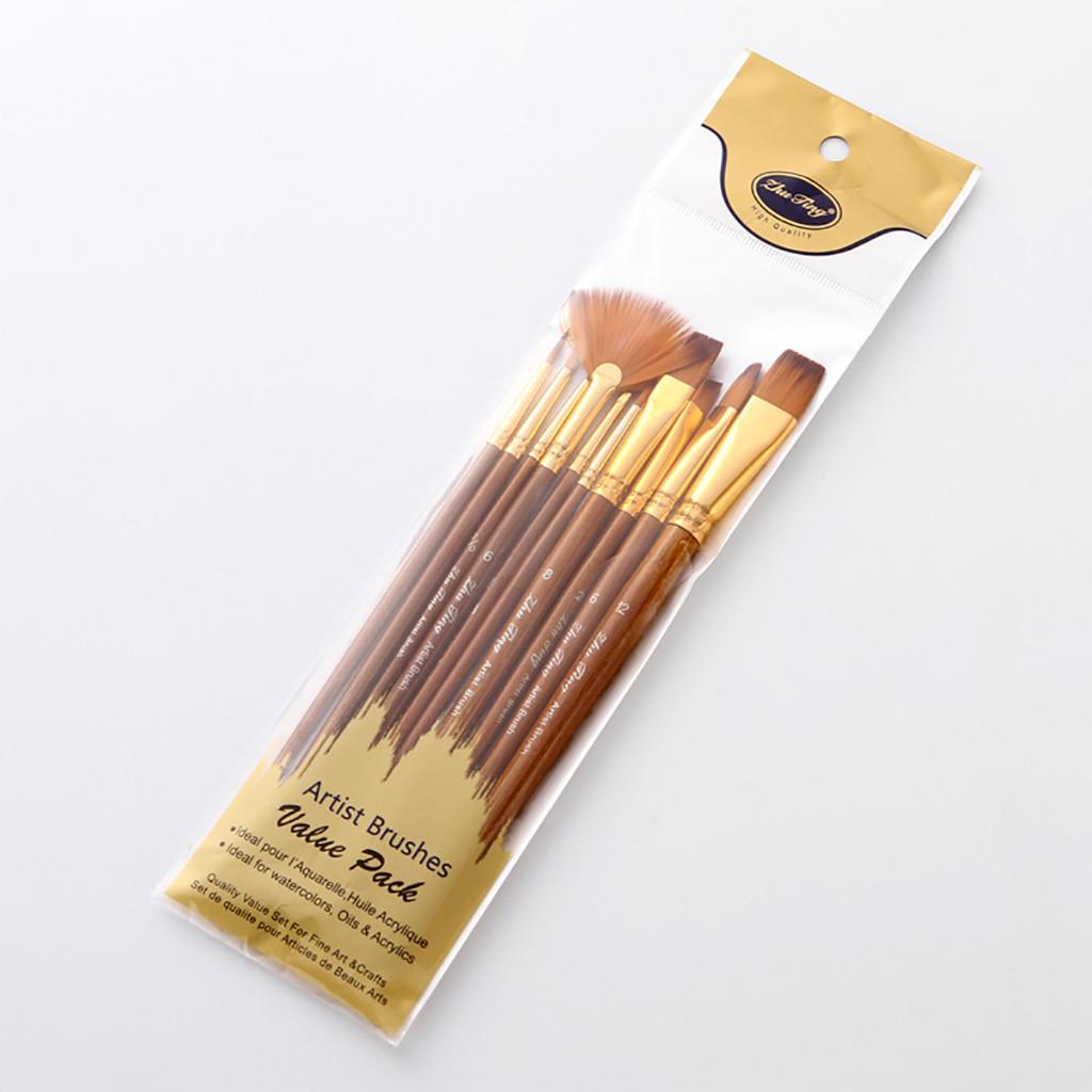 10pcs Paint Brushes Set  Artist for Acrylic Watercolor Oil Painting
