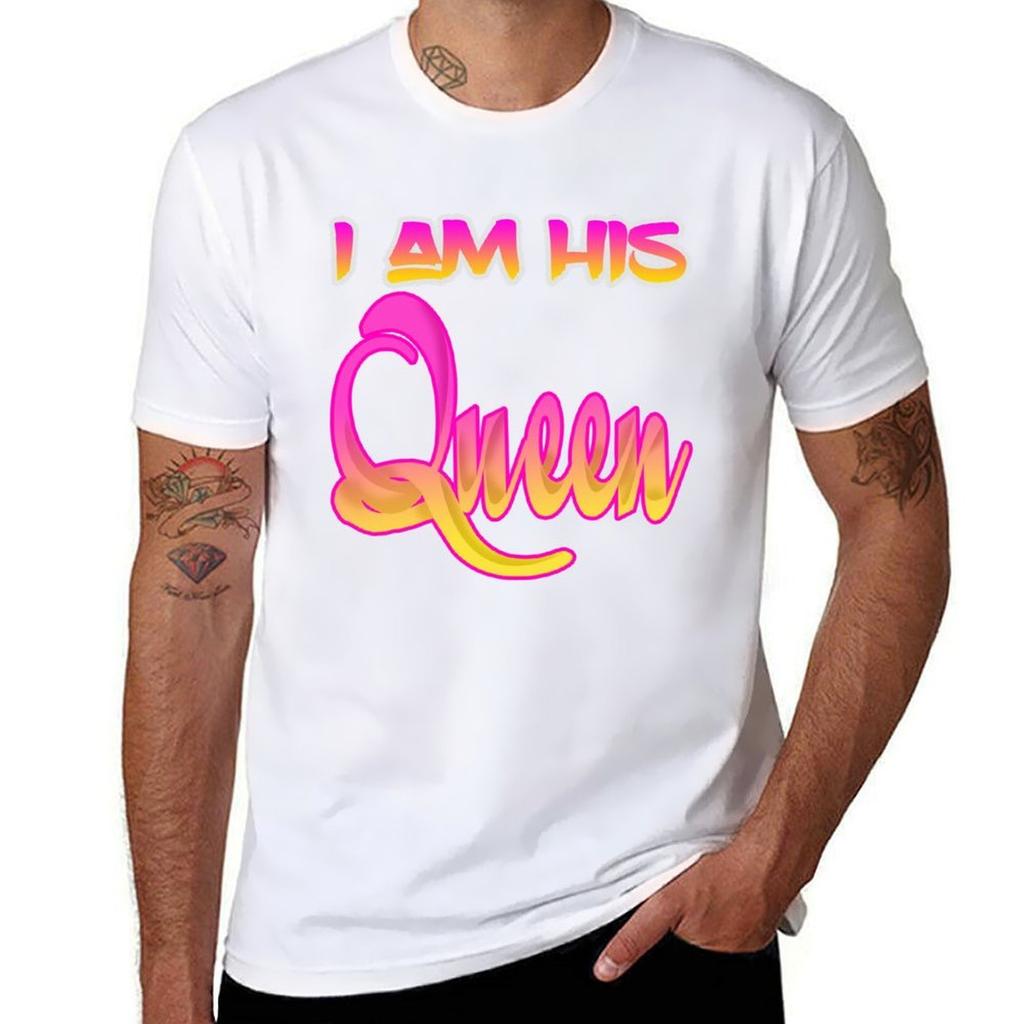 I Am His Queen Tshirt Basic All Season Solid Tshirt