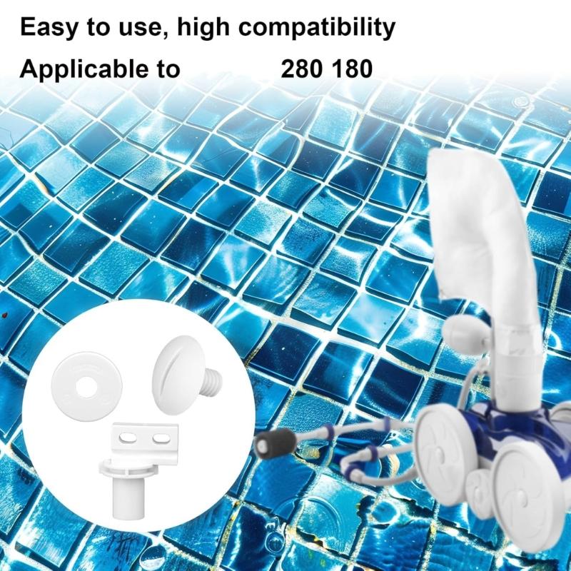6PCS Pool Cleaner Replacement Parts ABS Plastic Axles Screws Washers Rebuild 280 180 Damage Prevention