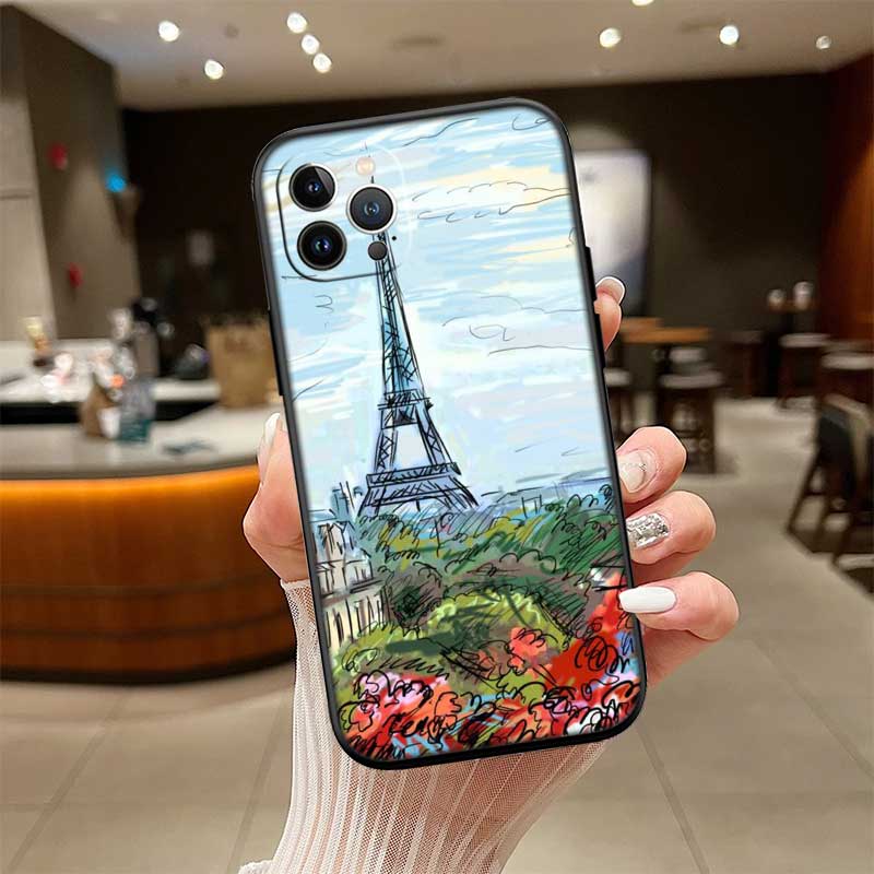 UP42 Paris Eiffelturm Schale Handyhülle für Samsung Galaxy Note 10 20 S23 S24 S25 Ultra FE Plus Edge Lite A02S A35 A07 A17