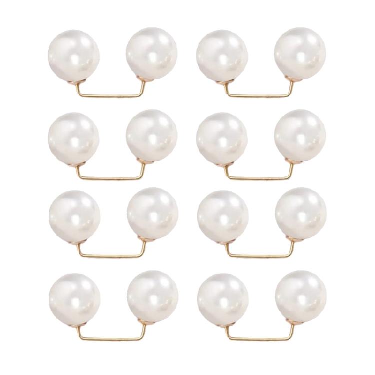 8Pcs Artificial Pearls Clothing Pin Jeans Waist Tighteners Pin Dress Safety Pin Cardigan Safetp Pin Shawl Sweater Clip