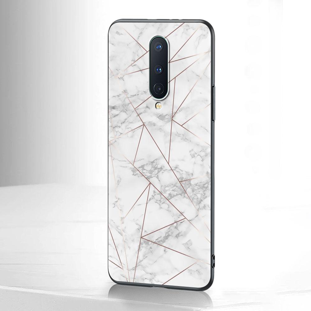 Figura geometrică din marmură Capa pentru OnePlus 8T 8 Nord N10 5G 7 9 7T 9R Husă de telefon pentru 1+ Nord 2 N100 N200 Z Husă neagră din Tpu
