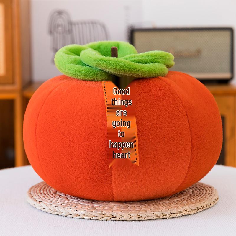 

Ruyi Kaki Plush Toy: Good Luck Pillow & Sleep Companion for Kids. 25cm красный