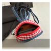 Denim Mini Backpack for Women Quilted Chain Shoulder Bookbag