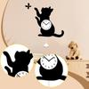 Cat Butterfly Wall Clock Decorative Silent Minimalist Gift with Swing Pendulum Fun Decor