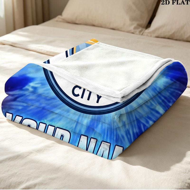 Vlastní deka Manchester City, Vysoká kvalita, Pohodlná pro všechna roční období, Domácí dekorace, Teplo a pohodlí
