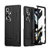 Fold 4 Plating Flache Scharnierabdeckung Für Samsung Galaxy Z Fold 4 Fold 3 5g Fall Stehen Schützen Fundas Capa Mit Frontscheibe Glas