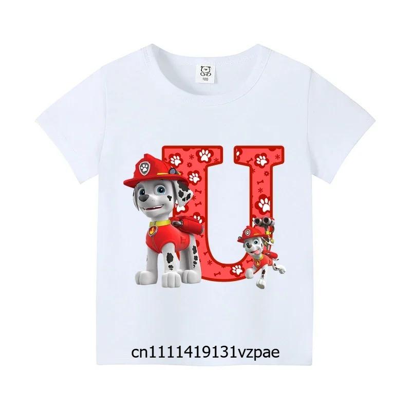 PAW Patrols Children Short Sleeve T-shirt Summer Kids Cartoon Printed Clothing Boy Casual Cotton Tee Girl Anime Cute Tops Gifts