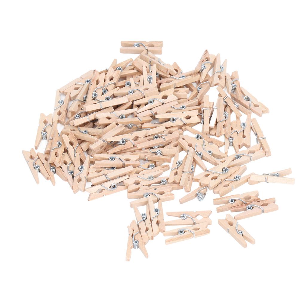 100Pcs Wooden Clothes Pins Mini Exquisite Workmanship Clothespins for Hanging Clothes Making Crafts Gifts Home