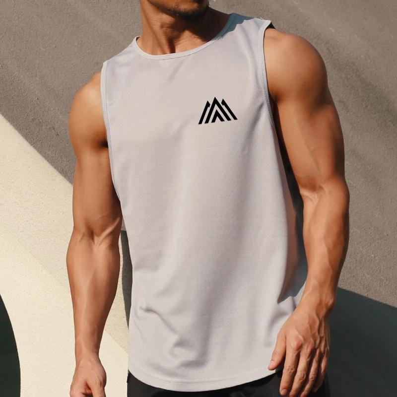 Men'S Clothing Four Seasons Outdoor Basketball Quick Dry Fashion Gym Tank Top Sport Leisure Breathable Sleeveless Shirt
