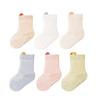 6Pairs/Lot Summer Thin Cotton Baby Mesh Socks Newborn Mid Tube Socks Cute Contrast Ear Kids Girls Socks Cool Toddler Girls Socks