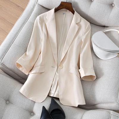 Small Suit Jacket Women's Three-quarter Sleeve Spring and Summer Temperament Slim Slimming Suit Top