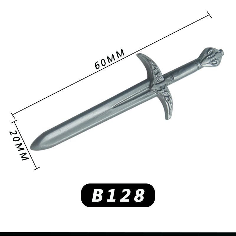 Medieval Knight Scene Minifigure: Fountain, Rapier, Compatible with LEGO Bricks