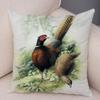 Birds And Flowers Double-sided Printed Pillow Cover Short Plush Suitable Living Rooms Bedrooms Sofas Throw Cushion Cover