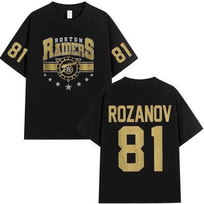 Heated Rivalry Ilya Rozanov 81 Boston Raiders Tshirts Unisex Women Clothing Fashion Summer Cotton Oversized Short Sleeves T Shirts