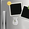 Mini Vase Fridge Stickers Flower Arrangement Cute Interesting Small Ornaments Refrigerator