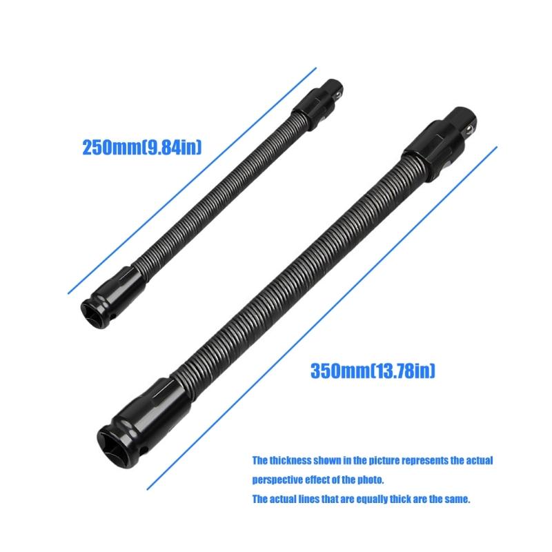 Flexible Alloy Soft Extension Bar For Electric Impacts Wrenches With Quick Connecting Design And Anti Vibrations Feature