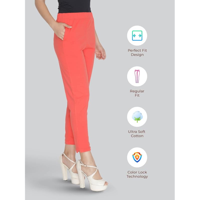 Lyra Women Solid Premium Cotton Kurtipant | Mid-Waist | Fashionwear