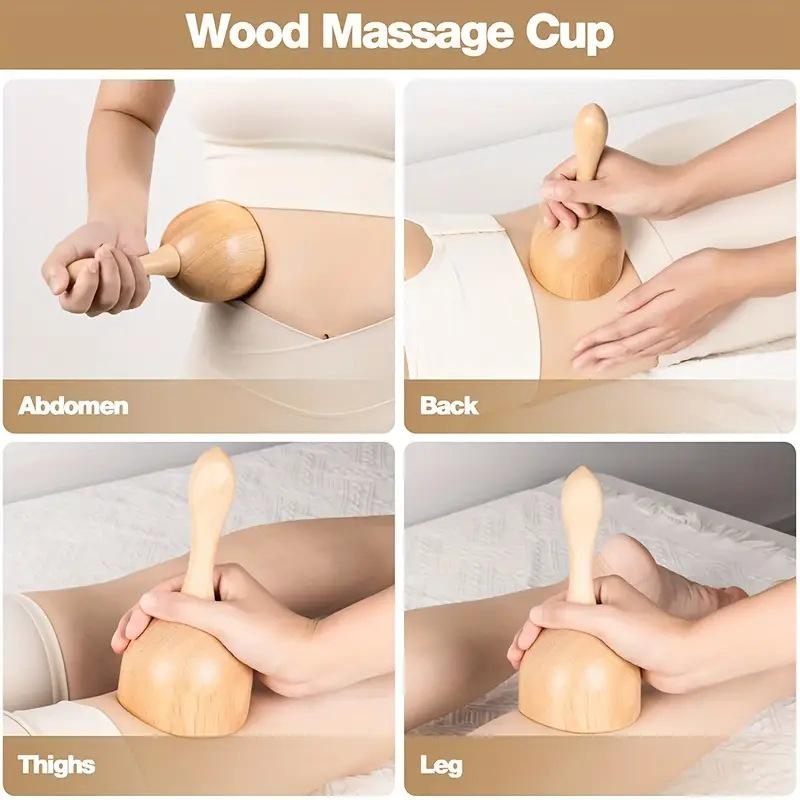Wooden Swedish Cup Gua Sha Board Meridian Massage Tool for Outdoor Physio and Health Care
