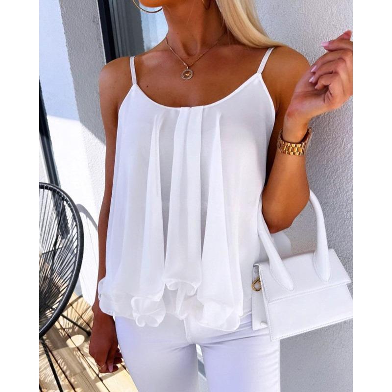 2026 Summer Women's Fashion: Cross-Border European and American Loose Suspender Tops and Small Vests