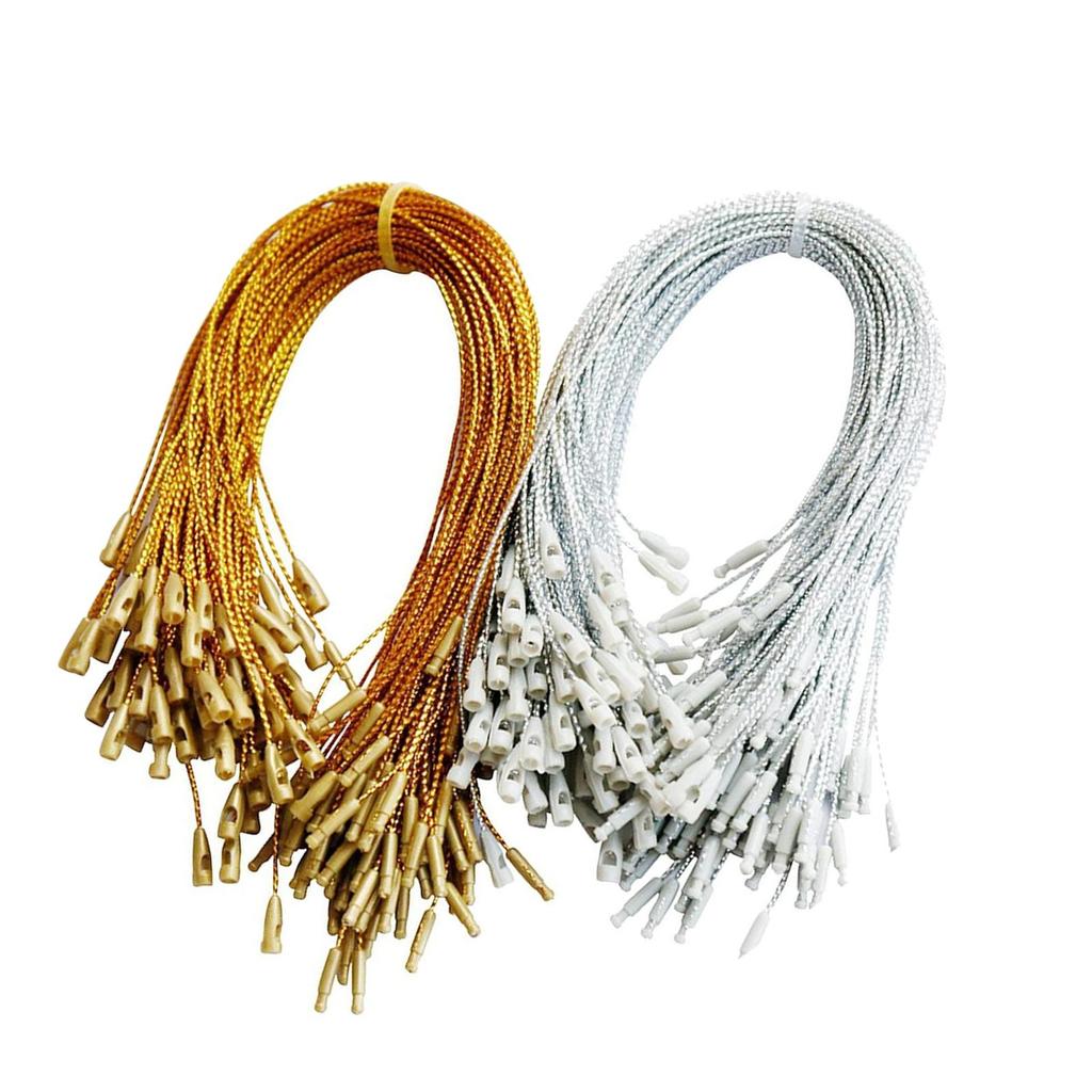 Sznurek do zawieszania ozdób z zatrzaskami blokującymi, wstępnie przycięta poliestrowa linka do bombek choinkowych i świątecznych dekoracji