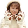 Plush Furry Mittens Bear Paw Animal Gloves Fashion Women Winter Gloves  Outdoor