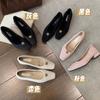 Girl Pink Small Fragrant Wind Camellia Velvet Beautiful Single Shoes 2025 Autumn and Winter New with Skirt Evening Evening Wind Women's Shoes