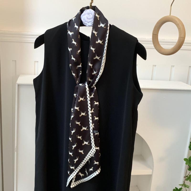 Silk Scarf, Long Strip, Versatile Shirt, Neck Protection, Scarf, Silk Scarf, Multi-purpose Headscarf, Headband, Hair Tie, Decorative Waist Belt.