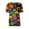 Women's Short Sleeved Patterned Pockets, Work Print Stand Up Collar, Single Breasted Protective Clothing, Cardigan Jacket, Top