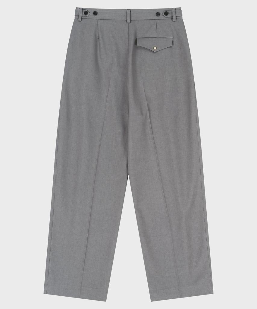 Pantaloni larghi classici a una piega NOIRER anni '80 (Grigio)