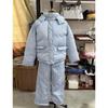 Thick Loose Hooded Jacket Pants Set Winter 2026 Casual Outfit Women