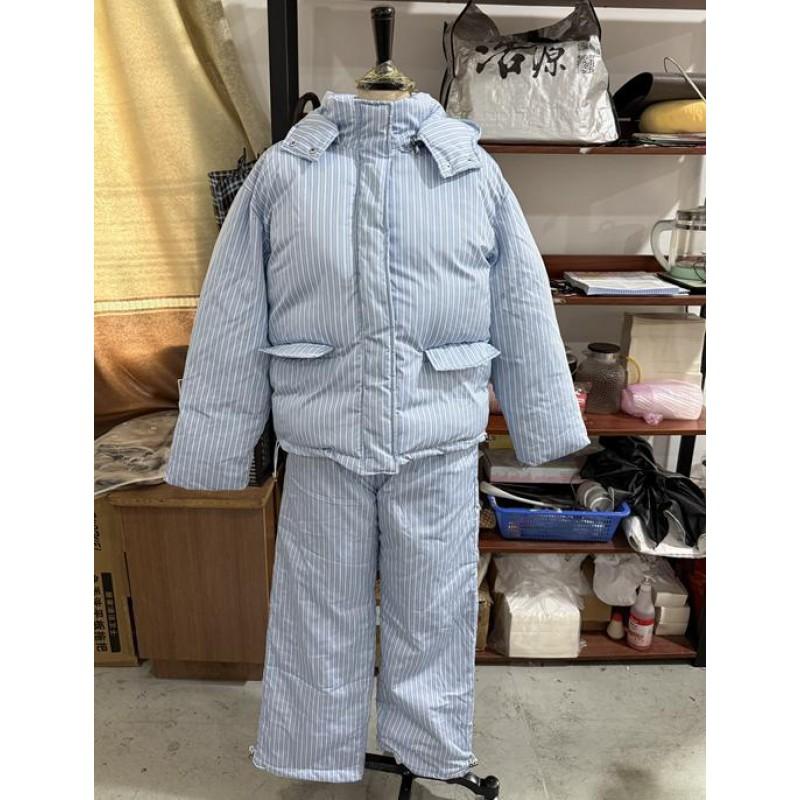 Thick Loose Hooded Jacket Pants Set Winter 2026 Casual Outfit Women