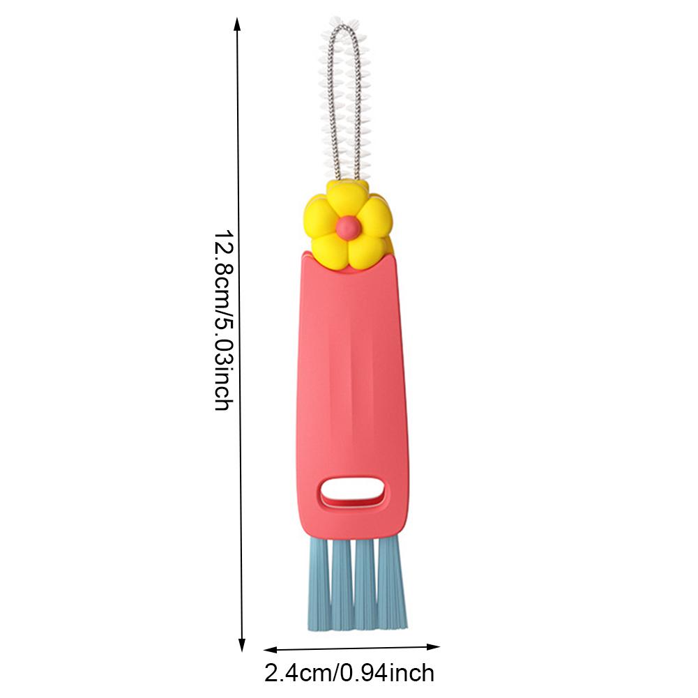 

3 In 1 Bottle Brush Wine Glass Cleaner Brush Multifunctional Cup Brush Insulation Bottle Cleaning Brush Kitchen Cleaning Tools кавун червоний колір