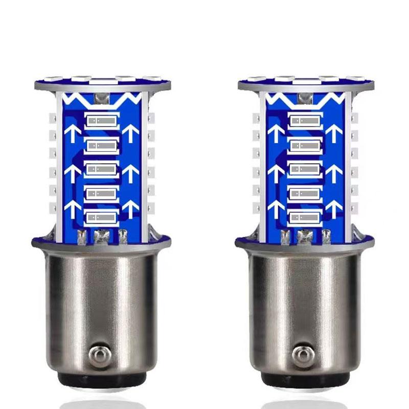 Universal LED Motorcycle Strobe Brake Light Bulbs Car Tail Parking Reverse Lights Auto Brake Lamps Motorcycle Tail Light 1/2Pcs