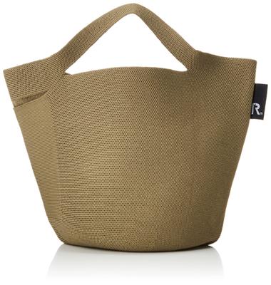 Free Hat Recycled Yarn Knitted Basket Tote Bag Baby Lou 0255 Khaki [Rootote] Lightweight, Standing, Shape, Po-No
