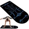 Tapis d'entraînement - Grand tapis d'entraînement des muscles abdominaux 5,25 x 2,3 pieds, Isolation phonique, Protection des articulations du genou, Noir