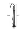 Brass Floor Standing Black Bathroom Bathtub Faucet + Handheld Shower Free Standing Chrome Luxury Grey BathTub Faucet Mixer Taps