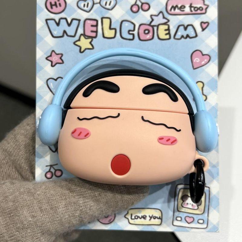 

for Huawei Freeclip Earphone Case Freebuds6i Protective Case FreeArc Niche Style 4/5 Silicone Pro3 Drop-Resistant Soft Case SE2 Cartoon Couple 4e Huawei Freebuds 6i Blue Listen to Music Xiao Xin