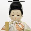 Hina Wooden Doll with Round Doll, "Kotohoki Haruka" Tray, White, KTH-3201D1