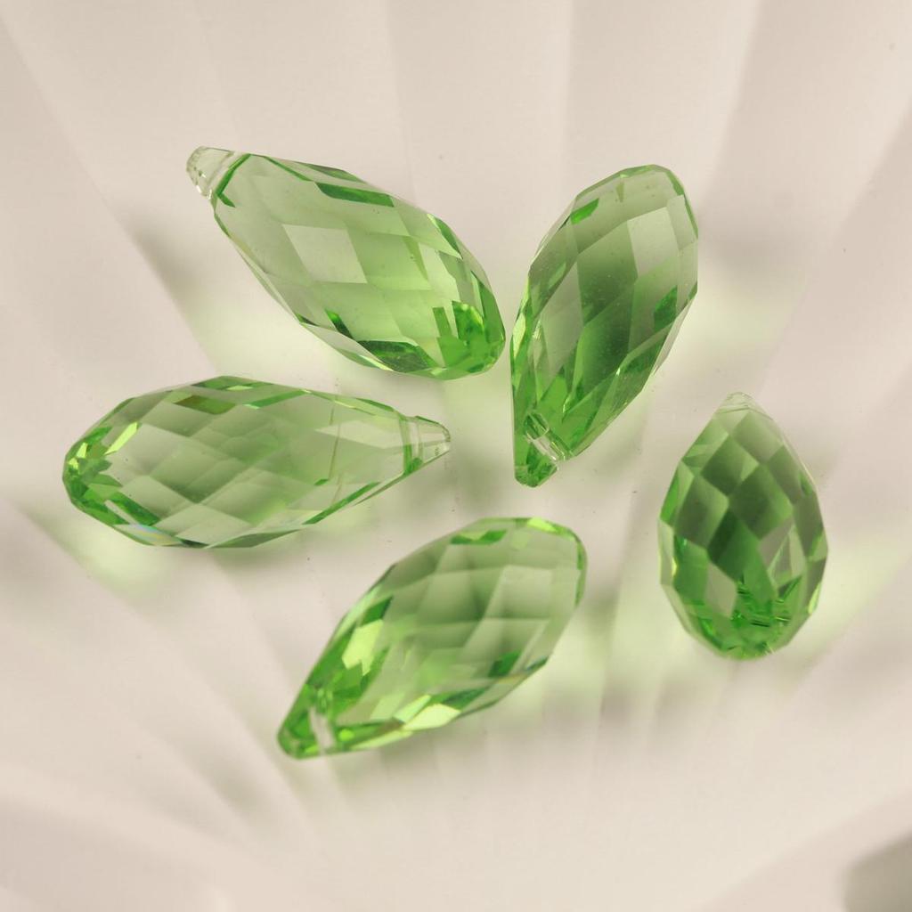 10pcs Teardrop Faceted Crystal Glass Beads Loose 12x25mm Drilled Pendant Drops  Crafts Beads for DIY Jewelry Making  Accessories