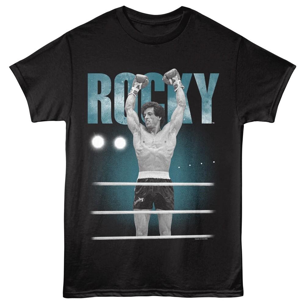 Rocky Movie T-Shirt Adult ITALIAN STALLION THE CHAMP New Official Black Cotton Unisex T-Shirt XL