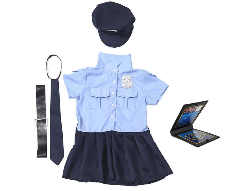 Dress Up America Costume de Policier pour Officier de Police pour - Ensemble Uniforme de Policier avec Accessoires Fête Spectacle Cadeaux 110 white